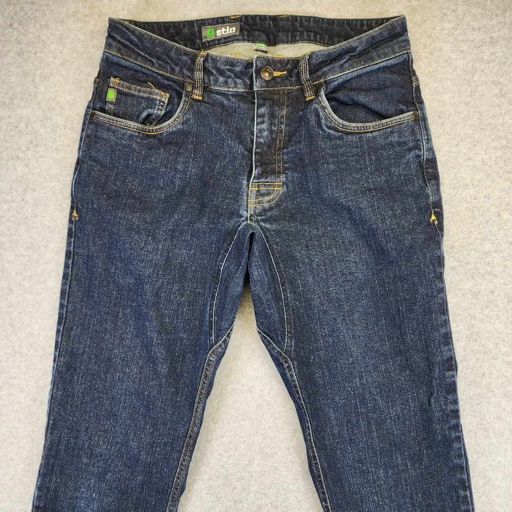 Stio Rivet Jeans Mens 30R 30x32 Straight Leg Organic Blue Cotton Stretch Denim